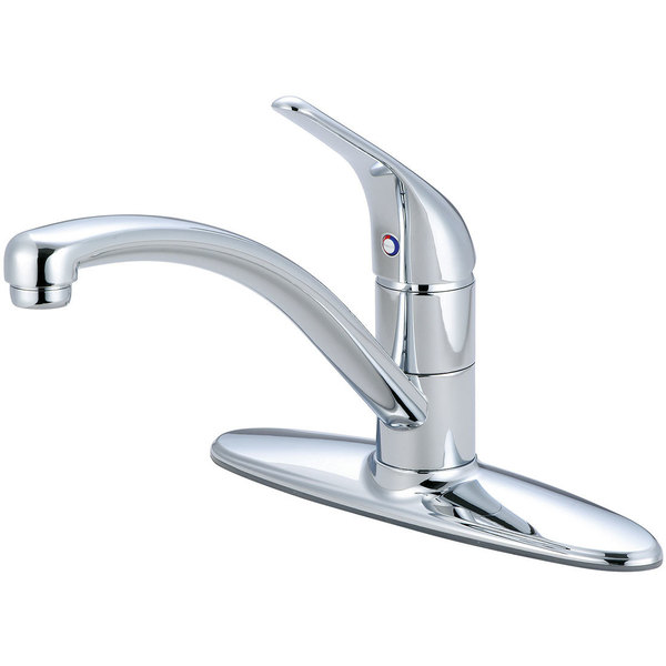Pioneer Faucets Single Handle Kitchen Faucet, Compression Hose, Standard, Chrome, Number of Holes: 3 Hole 2LG160H